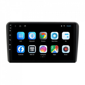Navigatie dedicata cu Android Audi A3 (8P1) 2003 - 2013, 1GB RAM, Radio GPS Dual Zone, Display HD 9" Touchscreen, Internet Wi-Fi, Bluetooth, MirrorLink, USB, Waze