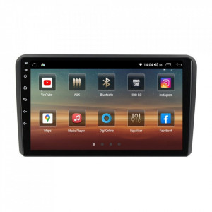 Navigatie dedicata cu Android Audi A3 (8P1) 2003 - 2013, 4GB RAM, Radio GPS Dual Zone, Display HD IPS 9" Touchscreen, Internet Wi-Fi si slot SIM 4G, Bluetooth, MirrorLink, USB, Waze