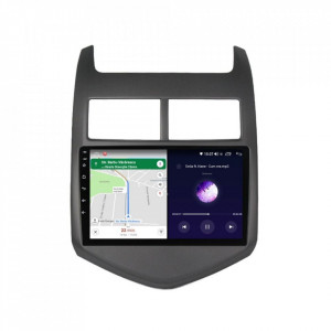 Navigatie dedicata cu Android Chevrolet Aveo 2011 - 2014, 4GB RAM, Radio GPS Dual Zone, Display HD IPS 9" Touchscreen, Internet Wi-Fi si slot SIM 4G, Bluetooth, MirrorLink, USB, Waze