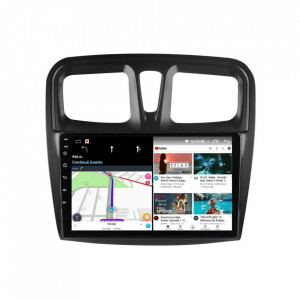 Navigatie dedicata cu Android Dacia Logan II 2012 - 2020, 6GB RAM, Radio GPS Dual Zone, Display HD IPS 10" Touchscreen, Internet Wi-Fi si slot SIM 4G, Bluetooth, MirrorLink, USB, Waze