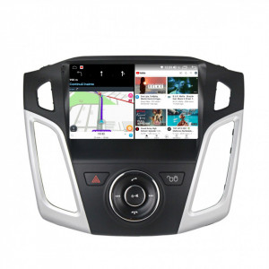Navigatie dedicata cu Android Ford Focus III 2011 - 2018, 4GB RAM, Radio GPS Dual Zone, Display HD IPS 9" Touchscreen, Internet Wi-Fi si slot SIM 4G, Bluetooth, MirrorLink, USB, Waze
