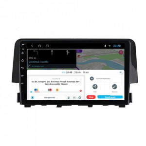 Navigatie dedicata cu Android Honda Civic X 2015 - 2021, 2GB RAM, Radio GPS Dual Zone, Display HD 9" Touchscreen, Internet Wi-Fi, Bluetooth, MirrorLink, USB, Waze