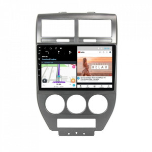 Navigatie dedicata cu Android Jeep Compass I 2006 - 2010, 1GB RAM, Radio GPS Dual Zone, Display HD 10" Touchscreen, Internet Wi-Fi, Bluetooth, MirrorLink, USB, Waze