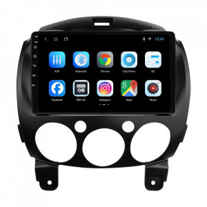 Navigatie dedicata cu Android Mazda 2 2007 - 2014, 2GB RAM, Radio GPS Dual Zone, Display HD 9" Touchscreen, Internet Wi-Fi, Bluetooth, MirrorLink, USB, Waze
