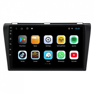 Navigatie dedicata cu Android Mazda 3 2003 - 2009, 1GB RAM, Radio GPS Dual Zone, Display HD 9" Touchscreen, Internet Wi-Fi, Bluetooth, MirrorLink, USB, Waze