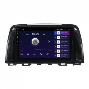 Navigatie dedicata cu Android Mazda 6 2013 - 2016, 4GB RAM, Radio GPS Dual Zone, Display HD IPS 9" Touchscreen, Internet Wi-Fi si slot SIM 4G, Bluetooth, MirrorLink, USB, Waze