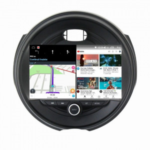 Navigatie dedicata cu Android Mini Cooper 2014 - 2020, 8GB RAM, Radio GPS Dual Zone, Display HD IPS 9" Touchscreen, Internet Wi-Fi si slot SIM 4G, Bluetooth, MirrorLink, USB, Waze