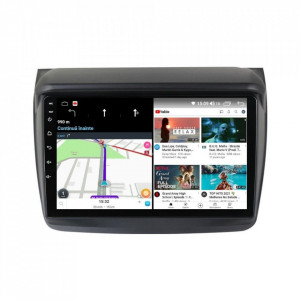 Navigatie dedicata cu Android Mitsubishi L200 2005 - 2015, 4GB RAM, Radio GPS Dual Zone, Display HD IPS 9" Touchscreen, Internet Wi-Fi si slot SIM 4G, Bluetooth, MirrorLink, USB, Waze