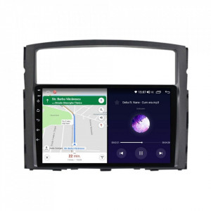 Navigatie dedicata cu Android Mitsubishi Pajero IV 2006 - 2018, 6GB RAM, Radio GPS Dual Zone, Display HD IPS 9" Touchscreen, Internet Wi-Fi si slot SIM 4G, Bluetooth, MirrorLink, USB, Waze