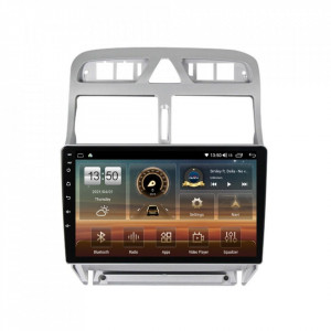 Navigatie dedicata cu Android Peugeot 307 2000 - 2013, 4GB RAM, Radio GPS Dual Zone, Display HD IPS 9" Touchscreen, Internet Wi-Fi si slot SIM 4G, Bluetooth, MirrorLink, USB, Waze