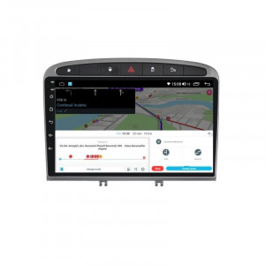 Navigatie dedicata cu Android Peugeot 308 I 2007 - 2013, 6GB RAM, Radio GPS Dual Zone, Display HD IPS 9" Touchscreen, Internet Wi-Fi si slot SIM 4G, Bluetooth, MirrorLink, USB, Waze