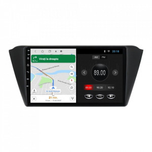 Navigatie dedicata cu Android Skoda Fabia III 2014 - 2021, 1GB RAM, Radio GPS Dual Zone, Display HD 9" Touchscreen, Internet Wi-Fi, Bluetooth, MirrorLink, USB, Waze