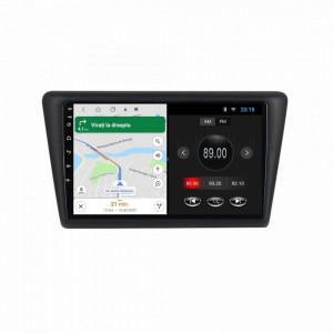 Navigatie dedicata cu Android Skoda Rapid 2011 - 2019, 2GB RAM, Radio GPS Dual Zone, Display HD 9" Touchscreen, Internet Wi-Fi, Bluetooth, MirrorLink, USB, Waze