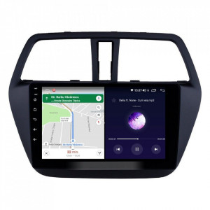 Navigatie dedicata cu Android Suzuki SX4 S-Cross dupa 2013, 8GB RAM, Radio GPS Dual Zone, Display HD IPS 9" Touchscreen, Internet Wi-Fi si slot SIM 4G, Bluetooth, MirrorLink, USB, Waze