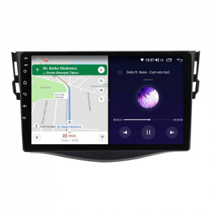 Navigatie dedicata cu Android Toyota Rav4 III 2005 - 2013, 8GB RAM, Radio GPS Dual Zone, Display HD IPS 9" Touchscreen, Internet Wi-Fi si slot SIM 4G, Bluetooth, MirrorLink, USB, Waze