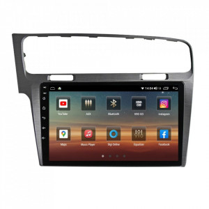 Navigatie dedicata cu Android VW Golf VII 2012 - 2019, argintiu, 4GB RAM, Radio GPS Dual Zone, Display HD IPS 10" Touchscreen, Internet Wi-Fi si slot SIM 4G, Bluetooth, MirrorLink, USB, Waze