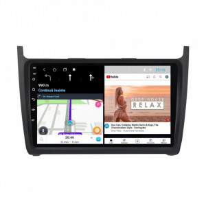 Navigatie dedicata cu Android VW Polo 6R 2009 - 2018, 1GB RAM, Radio GPS Dual Zone, Display HD 9" Touchscreen, Internet Wi-Fi, Bluetooth, MirrorLink, USB, Waze