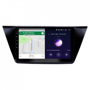 Navigatie dedicata cu Android VW Touran III dupa 2015, 4GB RAM, Radio GPS Dual Zone, Display HD IPS 10" Touchscreen, Internet Wi-Fi si slot SIM 4G, Bluetooth, MirrorLink, USB, Waze