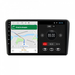 Navigatie dedicata cu Android Audi A3 (8P1) 2003 - 2013, 1GB RAM, Radio GPS Dual Zone, Display HD 9" Touchscreen, Internet Wi-Fi, Bluetooth, MirrorLink, USB, Waze