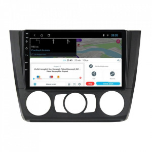 Navigatie dedicata cu Android BMW Seria 1 (E81 / E87) 2007 - 2013, clima manuala, 2GB RAM, Radio GPS Dual Zone, Display HD 9" Touchscreen, Internet Wi-Fi, Bluetooth, MirrorLink, USB, Waze