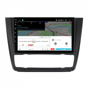 Navigatie dedicata cu Android BMW Seria 1 (E81 / E87) 2007 - 2013, clima automata, 4GB RAM, Radio GPS Dual Zone, Display HD IPS 9" Touchscreen, Internet Wi-Fi si slot SIM 4G, Bluetooth, MirrorLink, USB, Waze