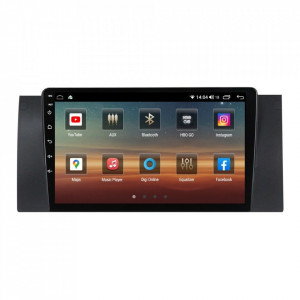 Navigatie dedicata cu Android BMW Seria 5 (E39) 1995 - 2003, 6GB RAM, Radio GPS Dual Zone, Display HD IPS 9" Touchscreen, Internet Wi-Fi si slot SIM 4G, Bluetooth, MirrorLink, USB, Waze