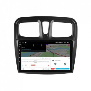 Navigatie dedicata cu Android Dacia Logan II 2012 - 2020, 6GB RAM, Radio GPS Dual Zone, Display HD IPS 10" Touchscreen, Internet Wi-Fi si slot SIM 4G, Bluetooth, MirrorLink, USB, Waze