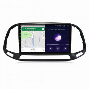 Navigatie dedicata cu Android Fiat Doblo dupa 2015, 6GB RAM, Radio GPS Dual Zone, Display HD IPS 9" Touchscreen, Internet Wi-Fi si slot SIM 4G, Bluetooth, MirrorLink, USB, Waze