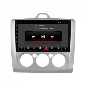 Navigatie dedicata cu Android Ford Focus II 2004 - 2011, clima manuala, 1GB RAM, Radio GPS Dual Zone, Display HD 9" Touchscreen, Internet Wi-Fi, Bluetooth, MirrorLink, USB, Waze