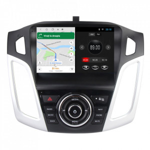 Navigatie dedicata cu Android Ford Focus III 2011 - 2018, 2GB RAM, Radio GPS Dual Zone, Display HD 9" Touchscreen, Internet Wi-Fi, Bluetooth, MirrorLink, USB, Waze