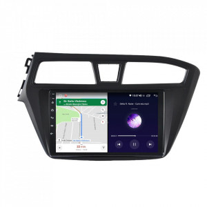 Navigatie dedicata cu Android Hyundai i20 2014 - 2018, 6GB RAM, Radio GPS Dual Zone, Display HD IPS 9" Touchscreen, Internet Wi-Fi si slot SIM 4G, Bluetooth, MirrorLink, USB, Waze
