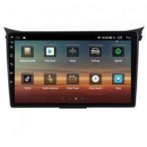 Navigatie dedicata cu Android Hyundai i30 2011 - 2017, 6GB RAM, Radio GPS Dual Zone, Display HD IPS 9" Touchscreen, Internet Wi-Fi si slot SIM 4G, Bluetooth, MirrorLink, USB, Waze