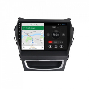 Navigatie dedicata cu Android Hyundai Santa Fe III / Grand Santa Fe 2012 - 2018, 1GB RAM, Radio GPS Dual Zone, Display HD 9" Touchscreen, Internet Wi-Fi, Bluetooth, MirrorLink, USB, Waze