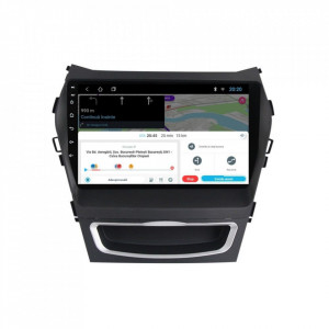 Navigatie dedicata cu Android Hyundai Santa Fe III / Grand Santa Fe 2012 - 2018, 2GB RAM, Radio GPS Dual Zone, Display HD 9" Touchscreen, Internet Wi-Fi, Bluetooth, MirrorLink, USB, Waze