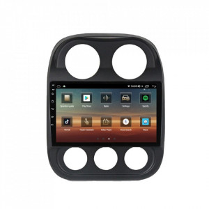 Navigatie dedicata cu Android Jeep Compass I 2011 - 2016, 6GB RAM, Radio GPS Dual Zone, Display HD IPS 10" Touchscreen, Internet Wi-Fi si slot SIM 4G, Bluetooth, MirrorLink, USB, Waze