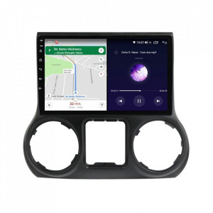 Navigatie dedicata cu Android Jeep Wrangler III (JK) 2014 - 2018, 8GB RAM, Radio GPS Dual Zone, Display HD IPS 10" Touchscreen, Internet Wi-Fi si slot SIM 4G, Bluetooth, MirrorLink, USB, Waze