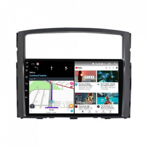 Navigatie dedicata cu Android Mitsubishi Pajero IV 2006 - 2018, 6GB RAM, Radio GPS Dual Zone, Display HD IPS 9" Touchscreen, Internet Wi-Fi si slot SIM 4G, Bluetooth, MirrorLink, USB, Waze