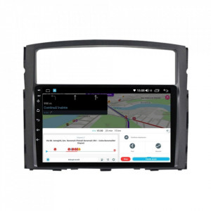 Navigatie dedicata cu Android Mitsubishi Pajero IV 2006 - 2018, 8GB RAM, Radio GPS Dual Zone, Display HD IPS 9" Touchscreen, Internet Wi-Fi si slot SIM 4G, Bluetooth, MirrorLink, USB, Waze