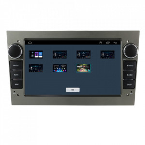 Navigatie dedicata cu Android Opel Signum 2003 - 2008, gri inchis, 1GB RAM, Radio GPS Dual Zone, Display HD 7" Touchscreen, Internet Wi-Fi, Bluetooth, MirrorLink, USB, Waze