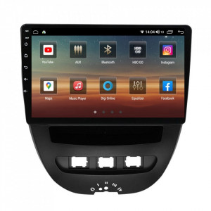 Navigatie dedicata cu Android Peugeot 107 2005 - 2014, 6GB RAM, Radio GPS Dual Zone, Display HD IPS 10" Touchscreen, Internet Wi-Fi si slot SIM 4G, Bluetooth, MirrorLink, USB, Waze