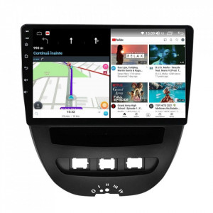 Navigatie dedicata cu Android Peugeot 107 2005 - 2014, 8GB RAM, Radio GPS Dual Zone, Display HD IPS 10" Touchscreen, Internet Wi-Fi si slot SIM 4G, Bluetooth, MirrorLink, USB, Waze