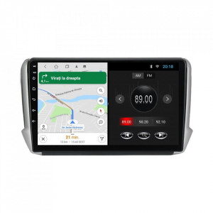 Navigatie dedicata cu Android Peugeot 2008 I 2013 - 2019, 1GB RAM, Radio GPS Dual Zone, Display HD 10" Touchscreen, Internet Wi-Fi, Bluetooth, MirrorLink, USB, Waze