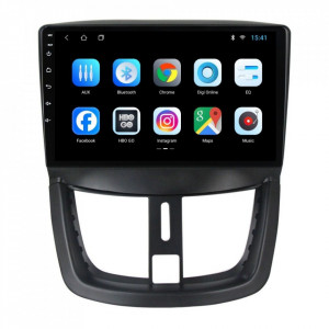 Navigatie dedicata cu Android Peugeot 207 2006 - 2015, 2GB RAM, Radio GPS Dual Zone, Display HD 9" Touchscreen, Internet Wi-Fi, Bluetooth, MirrorLink, USB, Waze