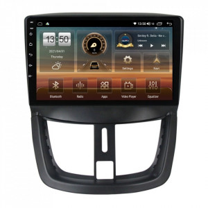 Navigatie dedicata cu Android Peugeot 207 2006 - 2015, 4GB RAM, Radio GPS Dual Zone, Display HD IPS 9" Touchscreen, Internet Wi-Fi si slot SIM 4G, Bluetooth, MirrorLink, USB, Waze