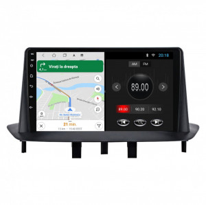 Navigatie dedicata cu Android Renault Fluence 2009 - 2016, 1GB RAM, Radio GPS Dual Zone, Display HD 9" Touchscreen, Internet Wi-Fi, Bluetooth, MirrorLink, USB, Waze