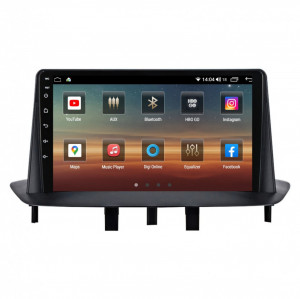 Navigatie dedicata cu Android Renault Megane III 2009 - 2016, 6GB RAM, Radio GPS Dual Zone, Display HD IPS 9" Touchscreen, Internet Wi-Fi si slot SIM 4G, Bluetooth, MirrorLink, USB, Waze
