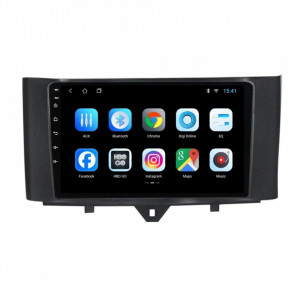 Navigatie dedicata cu Android Smart Fortwo 2011 - 2014, 2GB RAM, Radio GPS Dual Zone, Display HD 9" Touchscreen, Internet Wi-Fi, Bluetooth, MirrorLink, USB, Waze