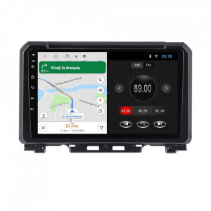 Navigatie dedicata cu Android Suzuki Jimny dupa 2018, 2GB RAM, Radio GPS Dual Zone, Display HD 9" Touchscreen, Internet Wi-Fi, Bluetooth, MirrorLink, USB, Waze
