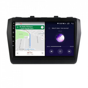 Navigatie dedicata cu Android Suzuki Swift V dupa 2017, 4GB RAM, Radio GPS Dual Zone, Display HD IPS 9" Touchscreen, Internet Wi-Fi si slot SIM 4G, Bluetooth, MirrorLink, USB, Waze
