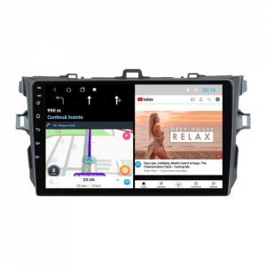 Navigatie dedicata cu Android Toyota Corolla 2007 - 2013, 1GB RAM, Radio GPS Dual Zone, Display HD 9" Touchscreen, Internet Wi-Fi, Bluetooth, MirrorLink, USB, Waze